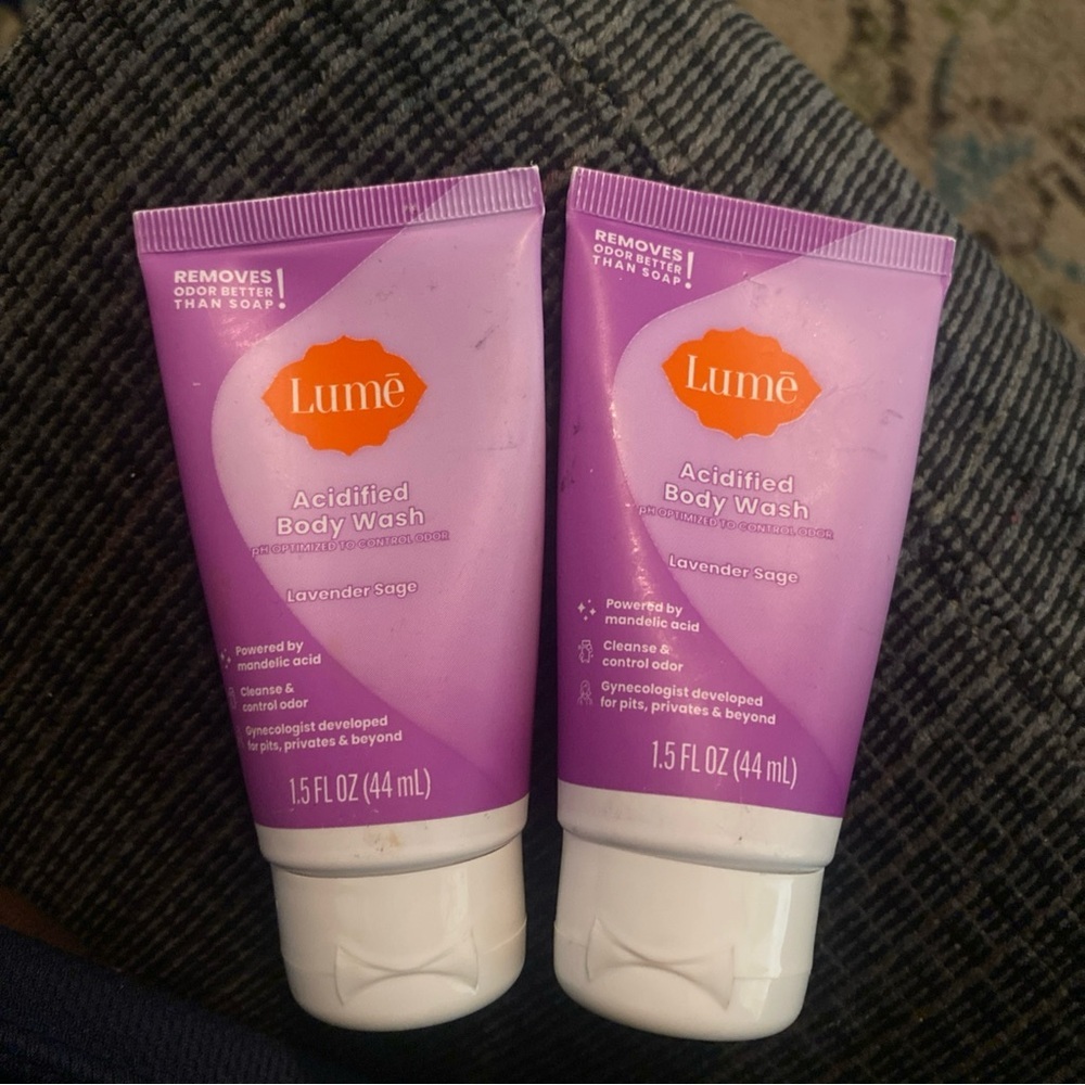 Lume Lavender-Sage Acidified‎ Body Wash - Purple 2pack 1.5 oz
